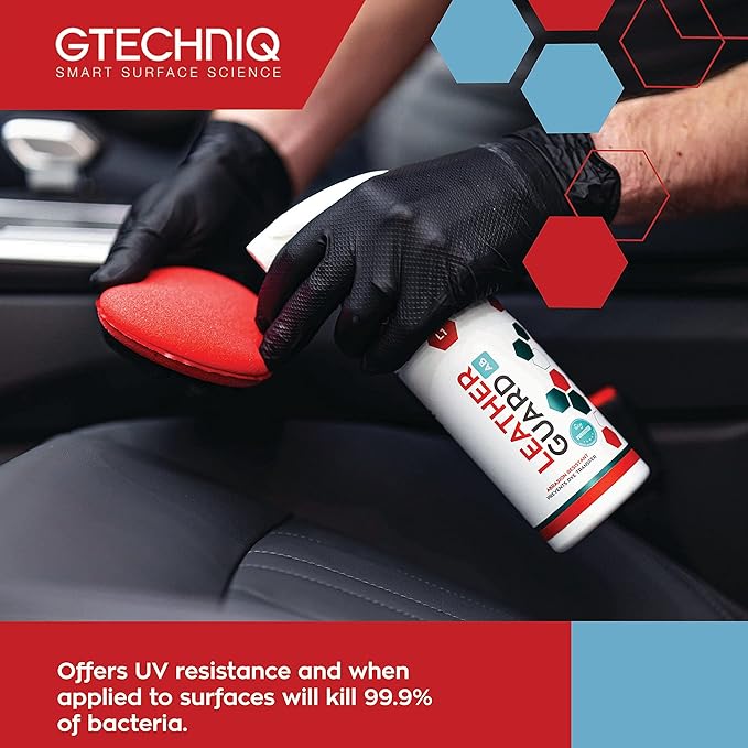 Gtechniq Leather Protector: L1 Leather Guard for Cars, Interior Protects Seats from Abrasion and Stains. UV Resistant, Lasts up to 12 Months - 500ml