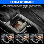 Autorder Coin Holder for Toyota Tacoma 2016-2023 Accessories - Armrest Insert Center Console Organizer with Coin Slot - ABS Plastic Secondary Storage Box
