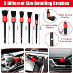 Viewsun 17PCS Car Cleaning Kit, Red Car Interior Detailing Kit with High Power Handheld Vacuum, Detailing Brush Set, Windshield Cleaner, Cleaning Gel, Complete Auto Accessories for Women Girls Gift