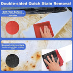 Clay Towel 2 Pack 12 x 12 Inch, Clay Bar Towel for Auto Detailing Microfiber Car Cloth Cleaner Automotive for Car Detailing (2, Red, 12 x 12 Inch)