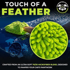 Never Ride Stock 2 Pack Microfiber Car Wash Mitt – Scratch-Free Chenille, Extra Thick & Ultra Absorbent – Safe for Black & Dark Paint – Lint-Free, Reusable Auto Cleaning Glove