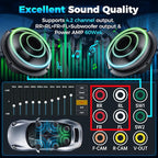 SJoyBring Upgrade Wireless Double Din Car Stereo with Apple Carplay, Android Auto, Dash Cam, Bluetooth, 4-Channel RCA, 2 Subwoofer Ports, 7" HD Capacitive Touchscreen Car Radio, 60W*4, Backup Camera