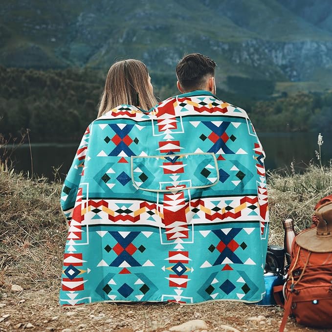 Lonfliness Car Seat Cover Towel Non Slip Back Seat Car Seat Towel Athletic Running Towel Washable Seat Cover for Gym Workout Sweat Outdoor Sport Beach Hiking Yoga (Navajo Tribal)