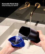 Ginsco Mini Car Trash Can with Lid, Small Car Garbage Can, Cute Leakproof ABS Car Trash Bin, Car Accessories for Interior, Garbage Bin for Car, Home, Office with 60pcs Trash Bags