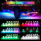 LED Rock Lights for Trucks 12pods, 212-Modes, Music Mode, Adjust Brightness & Speed RGB Rock Light for Jeep Trucks ATV UTV Offroad