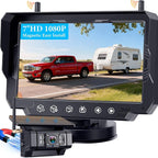 Rohent Solar Wireless Backup Camera for Trucks: 7" HD 1080P Monitor, 1-Min Easy Magnetic Install, Night Vision, Dual Antenna Boost Signal for Pickups - Designed for Long-Distance Drivers and Campers