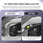 LUWU 2026 RX Dashboard Non-Slip Mat Compatible with 2023 2024 2025 2026 Lexus RX350/RX450/RX500 Accessories Silicone Protective Pad Liner Protective Pad Center Console Liner Mat Black
