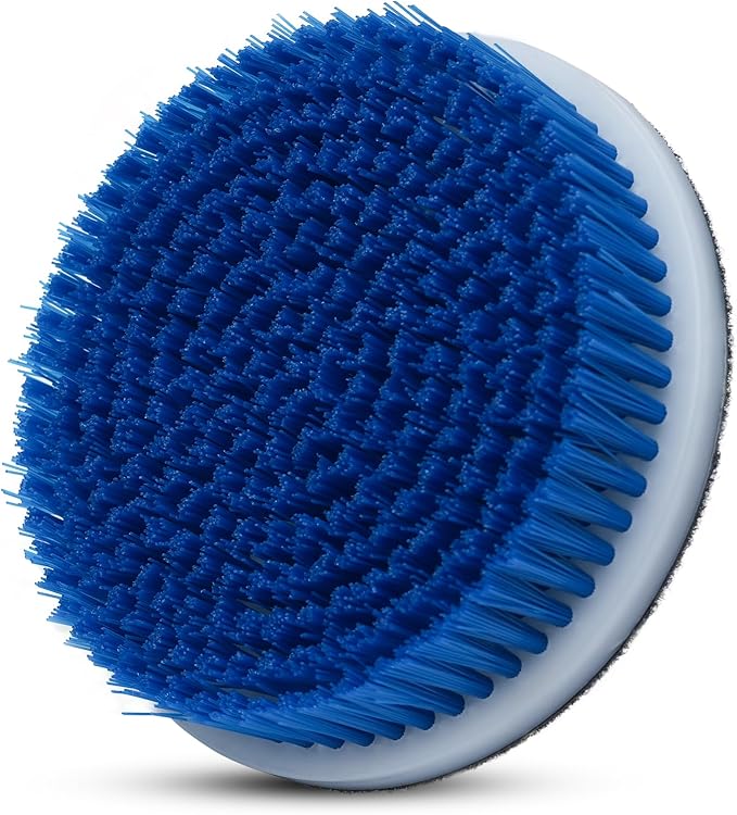 Nanoskin 5-Inch Rotary Brush with Durable Blue Nylon Bristles, Versatile for Car Detailing, Upholstery Cleaning, Wheel Scrubbing, and Home Use, Easy to Attach, Compatible with Most Polishers & Buffers