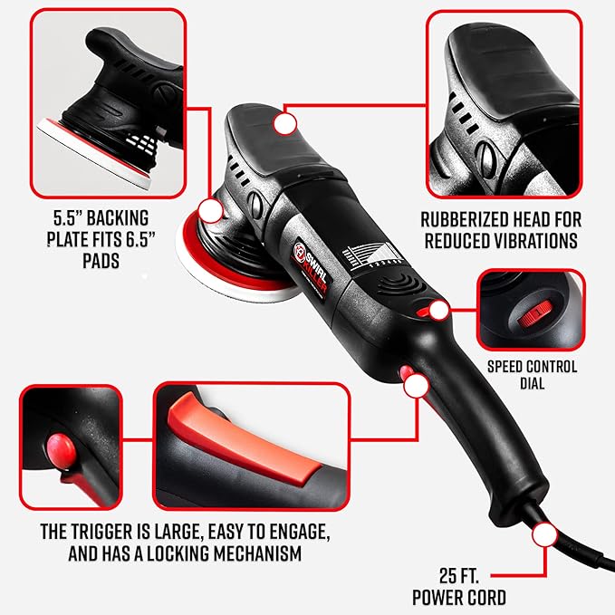 Adam's Polishes Swirl Killer 15mm Polisher Kit 16 Item Buffer Polisher Dual Action Machine Use W/Car Polish, Polishing Compound, or Car Scratch Remover | Detailing Car Wash Clay Bar Ceramic Coating