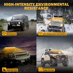 Auxbeam LED Led Light Bar 42 Inch 240W Straight Spot Flood Combo Led Off Road Lights, Amber White Strobe Offroad Fog Light Memory Function Yellow Driving Work Lights for Truck with DT Wiring Hardness