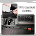 2PCS Car Seat Gap Filler Organizer with Deepened Storage Slots,2-in-1 Car Gap Seat Filler with Charging Opening for Avoiding Items Falling,Universal Cars Side Seats Gaps Fillers