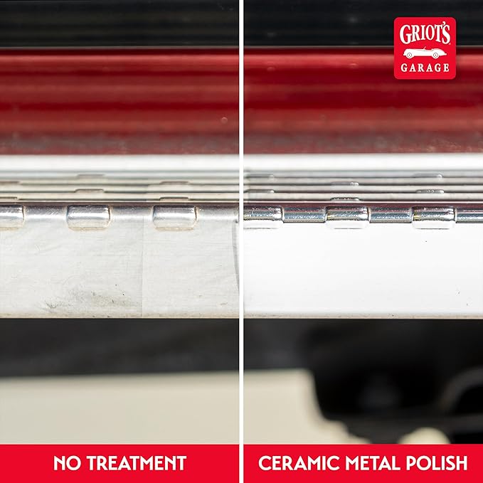 Griot's Garage Ceramic Metal Polish for Car Detailing, Restorer and Oxidation Remover for Aluminum, Brass, Chrome, Stainless Steel, Silver, and Copper, 16 Ounces, 10864
