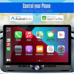JENSEN J5CA12 11.6-inch Certified Apple CarPlay Android Auto Wired or Wireless | Maestro & Metra Axxess Ready | Single & Double DIN Car Stereo | SiriusXM Ready | Bluetooth | Front & Rear Camera Inputs
