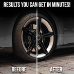 Rev Auto Complete Wheel and Tire Cleaner Kit - Removes Brake Dust & Adds Shine to Tires | Safe for OEM & Aftermarket | Includes Rim Cleaner, Detail Brush, Tire Shine, Applicator Pad, Towel (5-Piece)