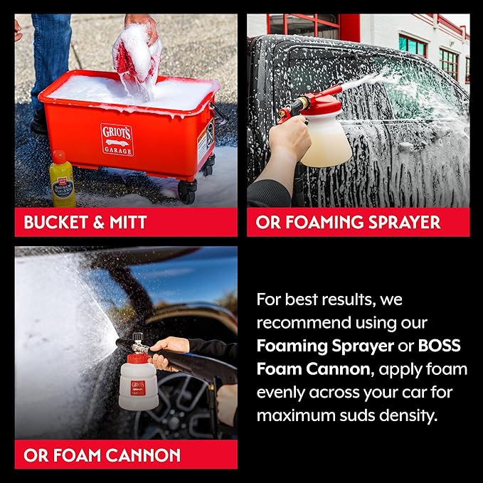Griot's Garage Best of Show Wash and Wax for Car Detailing and Cleaning, Carnauba-Packed Coating, High Gloss Shine and Protection for Auto Paint, 10887, 48oz