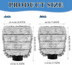 Qilmy Hand Drawn Wood Microfiber Chenille Car Wash Sponge Scratch Free Car Wash Mitt Absorbent Mitt Sponge for Trucks SUVs Car Washing Home Cleaning, Large