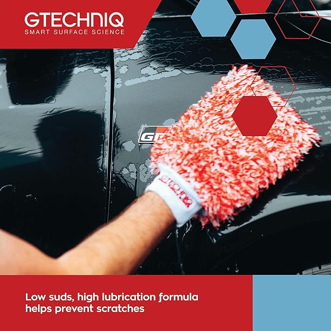 Gtechniq Car Shampoo, 2-in-1 Ceramic GWash and Hydrophobic Coating for Car Cleaning 17 fl oz | Cleans and Repels Dirt, Long-Lasting Protection and Shine, Easy to Apply