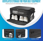 STUFFSTASH Golf Trunk Organizer for Car – Rigid, Won’t Collapse | Ventilated Shoe Compartment, Adjustable Dividers & Mesh Pockets | Golf Gift for Men & Women | Premium Car Trunk Storage Organizer