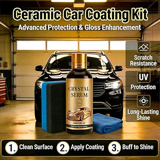 Ptz Crystal Serum – Advanced Graphene Ceramic Coating for Cars (3Pcs)