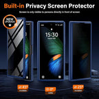 MOBOSI for Samsung Galaxy Z Fold 7 Case with Privacy Screen Protector, [Compatible with Magsafe], [Built-in Kickstand & Full Body Hinge Protection] Magnetic Slim Phone Case for Z Fold7, Blue