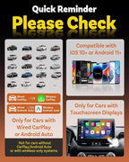 OTTOCAST Mini Pot (2026 Version) Wireless 2-in-1 CarPlay & Android Auto Adapter,Plug&Play Dongle for iPhone & Android,Bluetooth Auto Connect,Converts Factory Wired to Wireless CarPlay Adapter(USB-A)