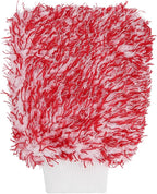 HARFINGTON Chenille Microfiber Car Wash Mitts 10.2" x 6.7" Scratch Free Wash Gloves Absorbent Double Sided Plush Cleaning Drying Mitts for Car Washing Home, Red