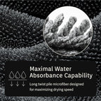 Twist Pile Extreme Absorbency Car Drying Detailing Soft Microfiber Towel 1000gsm (2-Pack, 33.4" x 29.5")