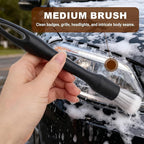 6pcs Car Detailing Brush Set, Soft Medium and Hard Bristle Automotive Cleaning Brushes Multi-Use Car Interior Detail Dust Brush Tools for Auto Truck SUV RV Motorcycle Leather Exterior