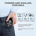 Magnetic Car Phone Mount, 0.83" Ultra-Slim Foldable Holder, [Vacuum Suction & Adhesive Pad] for Textured Dashboard/Windshield, 3-Joint Metal MagSafe Mount for iPhone 17 Pro Max/Pixel (Black)