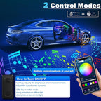 Dreamcolor Acrylic Interior Car LED Strip Light with Wireless APP, RGB 6 in 1 with 175 inches 612 LEDs Fiber Optic Car Ambient Lighting Kits, Dynamic Chasing Music Sync Neon LED Strip Lights for Car