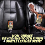Chemical Guys Leather Cleaning Quick Detailer Wipes (Works on Natural, Synthetic, Pleather, Faux Leather and More) On The Go Car Care Accessory (30 Ct)