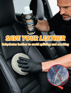Kingvo Car Leather Cleaner and Conditioner, Interior Car Cleaner,Upholstery Care Protector Spray Kit for Boat Seat Auto Vinyl Leather Purse Couch