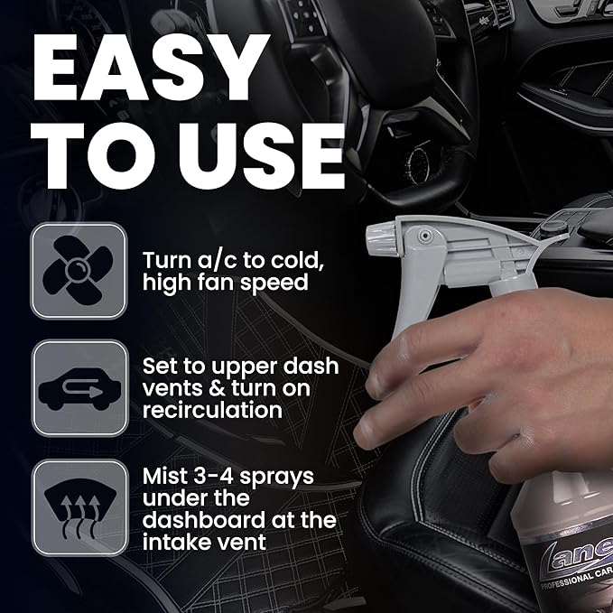 LANE’S Premium Car Air Freshener "Baby Powder" - 32oz Water-Based, Long-Lasting Auto Scent Spray - Food, Pet, Odor Smell Deodorizer for Cars, Trucks, SUVs' Interior Leather, Carpet, Upholstery