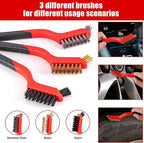Amiss 18 PCS Car Cleaning Tools Kit, Car Detailing Brush Set with Driller Attachment Set, Car Wash Kit, Car Cleaning Brushes for Cleaning Interior, Exterior, Wheels, Etc. (Red)