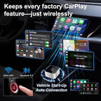 2026 Upgraded Mini Wireless CarPlay Adapter for Apple CarPlay & Android Auto, Plug & Play, Fast and Auto Connect, No Latency 2 in 1 Car Play Wireless Adapter for iPhone iOS 10+ & Android 11+ (Silver)