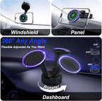 Magnetic Phone Charging Holder for Car - Upgraded 360° Vacuum Magnetic Phone Holder, Foldable Retractable Suction Cup Car Phone Mount for Magsafe for Your Car/Gym/Mirror Mount for iPhone & Android