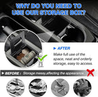 Autorder Coin Holder for Toyota Tacoma 2016-2023 Accessories - Armrest Insert Center Console Organizer with Coin Slot - ABS Plastic Secondary Storage Box