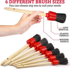 TAKAVU Complete Car Detailing Kit (12pc) - Detail Brushes, Wire Brushes, Vent Duster & Microfiber Towel for Wheels, Interior, Exterior, Engine Bay & Motorcycle Cleaning