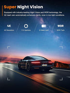 galphi 4K Dash Cam Front, Built-in 5G WiFi, 64GB Card Included, Dash Camera for Cars, Mini Dashcam with Super Night Vision, Loop Recording, G-Sensor, 24 Hours Parking Monitor, Support 256GB Max