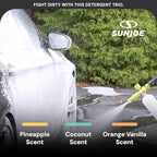 Sun Joe 3-Pack Snow Foam Car Wash Soap & Cleaner Concentrate, Multi-Scent, 1 Quart Per Bottle - Automotive Vehicle Cleaning Solution for Vinyl, Aluminum, Wood, & Brick Surfaces, SPX-AW3Q