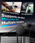 ZBF Magnetic Phone Holder for iPhone MagSafe Car Mount, Vacuum 360°Adjustable Car Phone Holder（Dashboard & Windshield） Magnet Cell Phone Holder Mount for iPhone 17/16/15/14/13 Android Galaxy