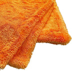 THOR GOAT 1800 Drying Towel (Orange) – Premium Korean Microfiber Car Drying Towel – Ultra Plush Twist Loop Design – Super Absorbent, Lint-Free, 28x28, 1800 GSM – Professional Auto Detailing Towel