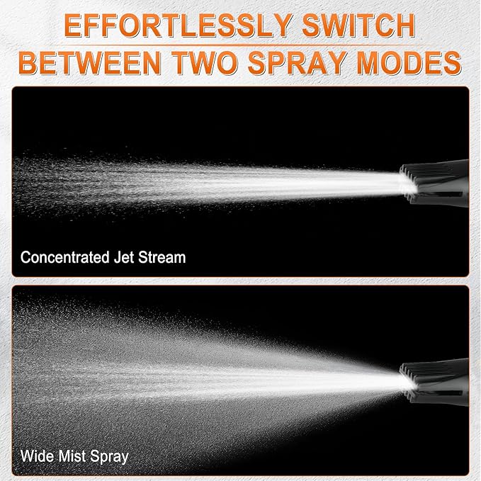 LivTee Car Wash Foam Gun – Hose Foam Cannon with 5 Spray Settings, Connects to Any Garden Hose, Scratch-Free Cleaning for Car, Truck & Boat, Includes Wash Mitt and Soap Applicator (Orange)