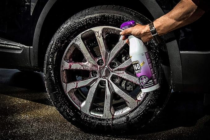 Sisbrill V60 Sport Wheel and Tire Cleaner Spray – pH Neutral Car Wheel Cleaner, Gecko Spray Effect, Safe Brake Dust Remover – 1.3 Gal
