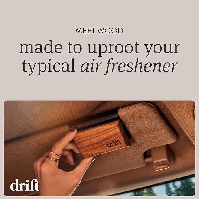 Drift Car Air Freshener Starter Kit - Wooden Deodorizer - Vehicle Odor Remover - Auto Scent Diffuser - Long-Lasting Car Freshening - Variety 6 Pack