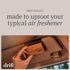 Drift Car Air Freshener - The Original Wood Air Freshener - Car Odor Eliminator - Long Lasting Scent - Metal Clip - Clean Ingredients - Coconut & Pistachio Scent 3 Pack Refill - NO CLIP INCLUDED
