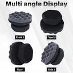 2 PCS Tire Shine Applicator Pad, Hex Grip Tire Dressing Applicator, Reusable Tire Foam Sponge, Tire Shine Brush, Car Detailing Sponge for Rubber Tires, Vinyl & Plastic Trim