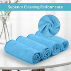 HOMEXCEL Blue Microfiber Cleaning Cloth 100 Pack, Microfiber Towel for Cars, Lint Free, Scratch-Free, Highly Absorbent, and Cleaning Rags for House, Window and Glass, Cars, TV Screen 11.5 X11.5 inch