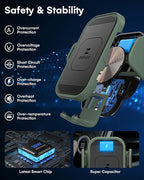 ZeeHoo Wireless Car Charger, 15w Fast Charging, Auto Clamping Car Phone Mount, Cell Phone Holder Charger, for iPhone 17 16 15 14 13 12 11 Pro Max Xs, Samsung Galaxy S23+ S22, Etc.(Grey)
