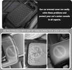 Stacool Upgraded Car Center Console Cover,Microfiber Leather Car Armrest Cover Cushion with 2 Storage Bags,Universal Car Armrest Storage Box (Black)